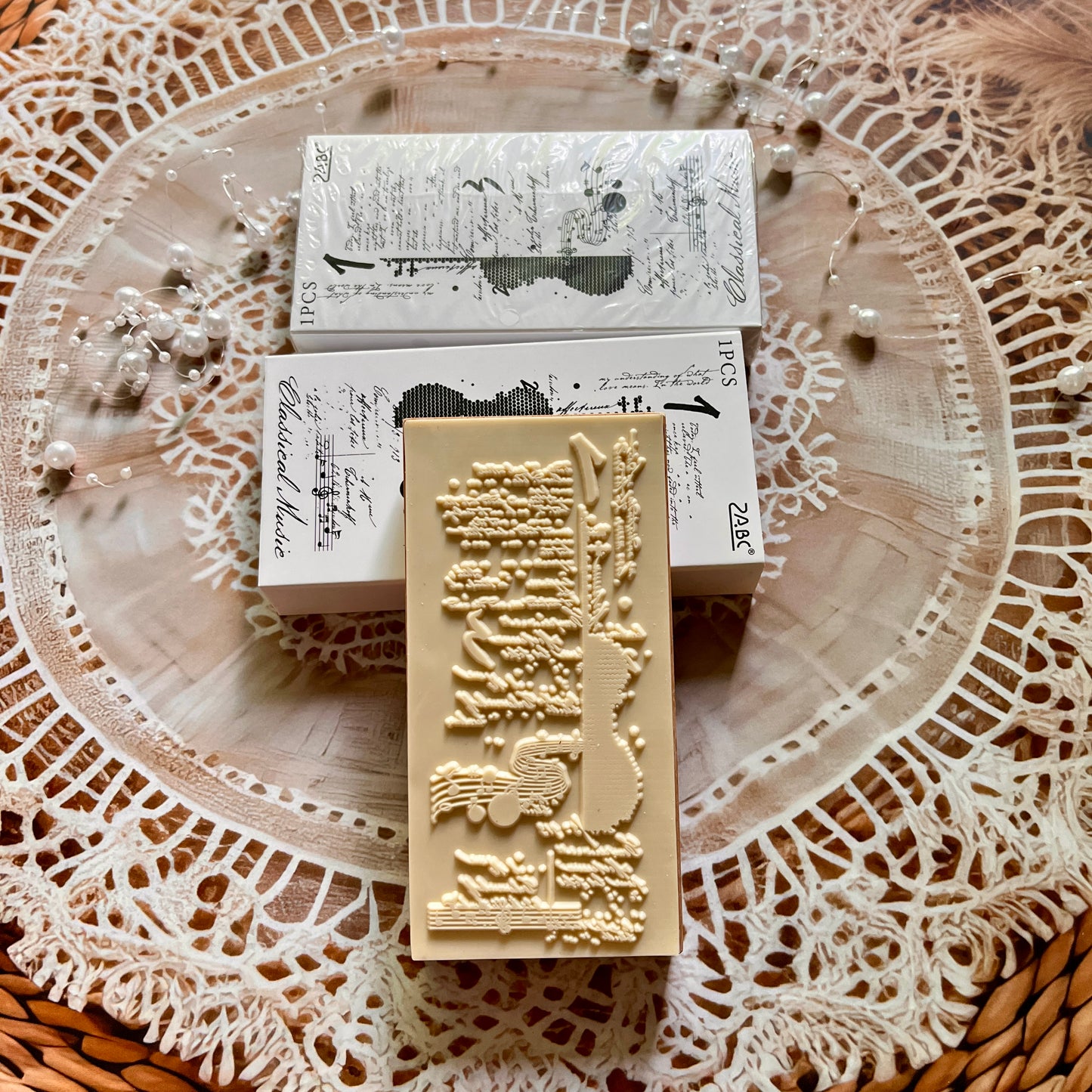 1 Pc Age Poetry Collection Beech Wooden Vintage English Stamp