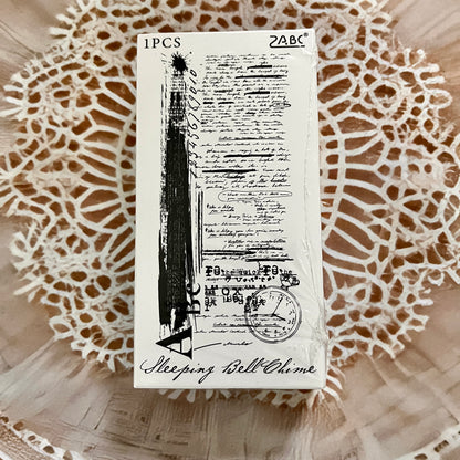 1 Pc Age Poetry Collection Beech Wooden Vintage English Stamp