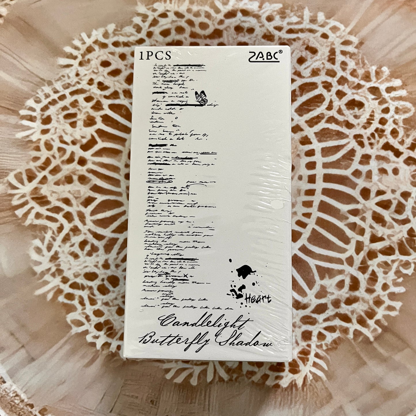 1 Pc Age Poetry Collection Beech Wooden Vintage English Stamp
