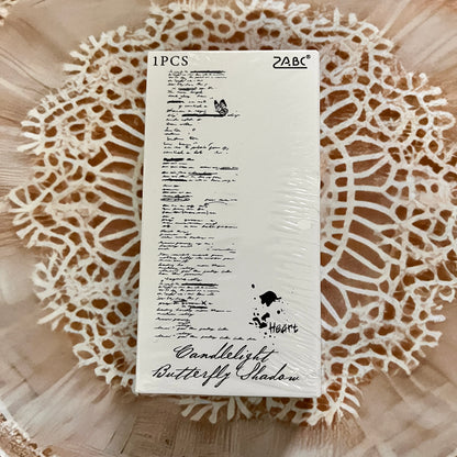 1 Pc Age Poetry Collection Beech Wooden Vintage English Stamp