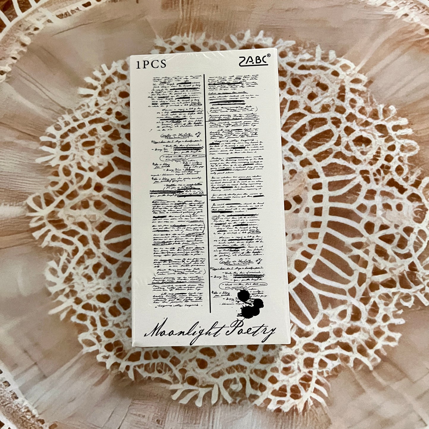 1 Pc Age Poetry Collection Beech Wooden Vintage English Stamp
