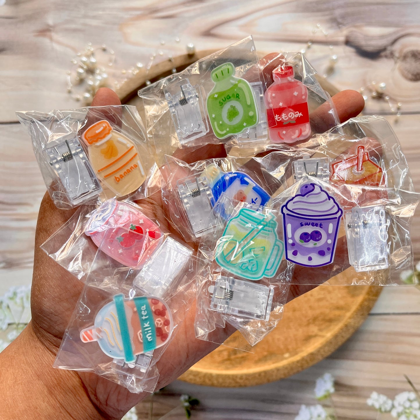 1 Pc Creative Cartoon Drink Bottle-Shaped Cute Clip