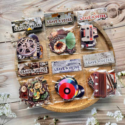 10 Pcs Vintage Voice Series Retro DIY Journaling Stickers