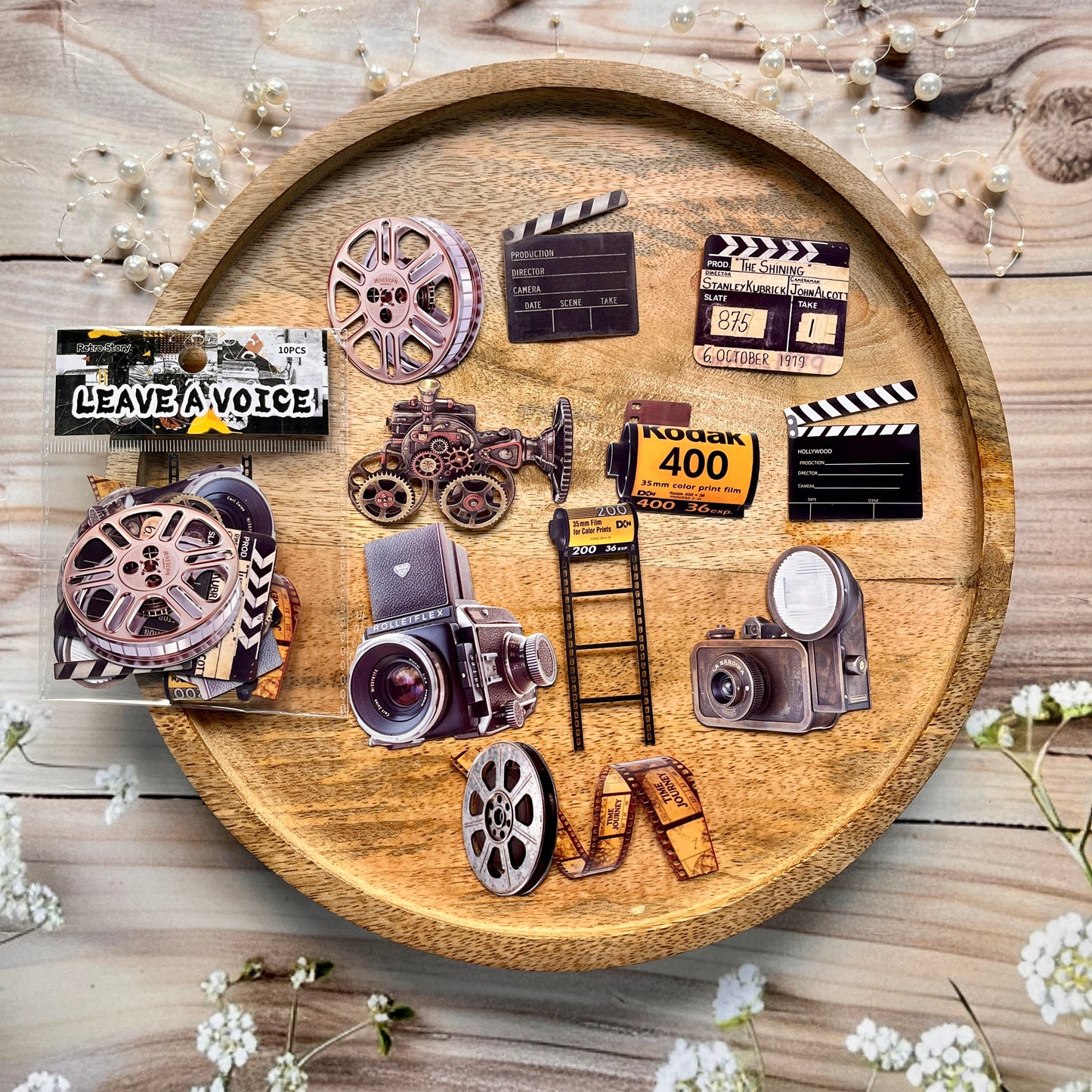 10 Pcs Vintage Voice Series Retro DIY Journaling Stickers