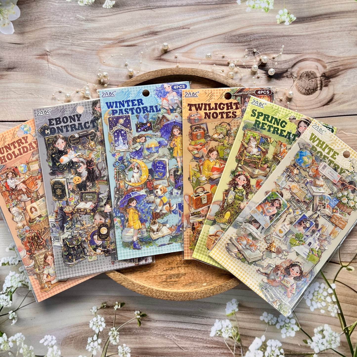 4 Sheets Funky Adventure Character Journal Stickers