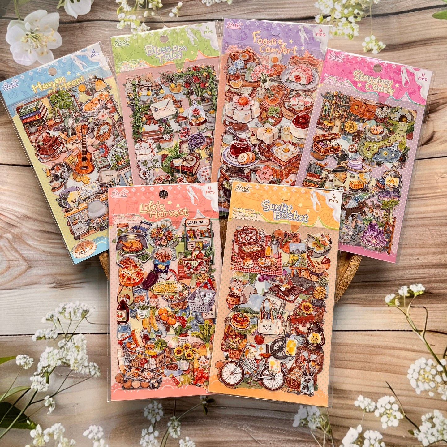 4 Sheets Happiness Guide Series Cute Bullet Journal Stickers