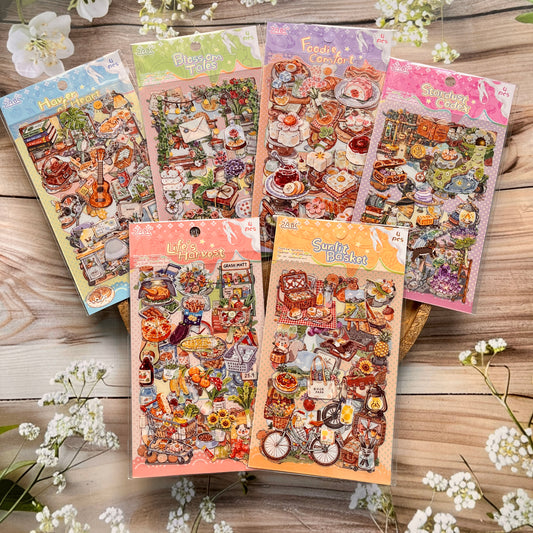4 Sheets Happiness Guide Series Cute Bullet Journal Stickers