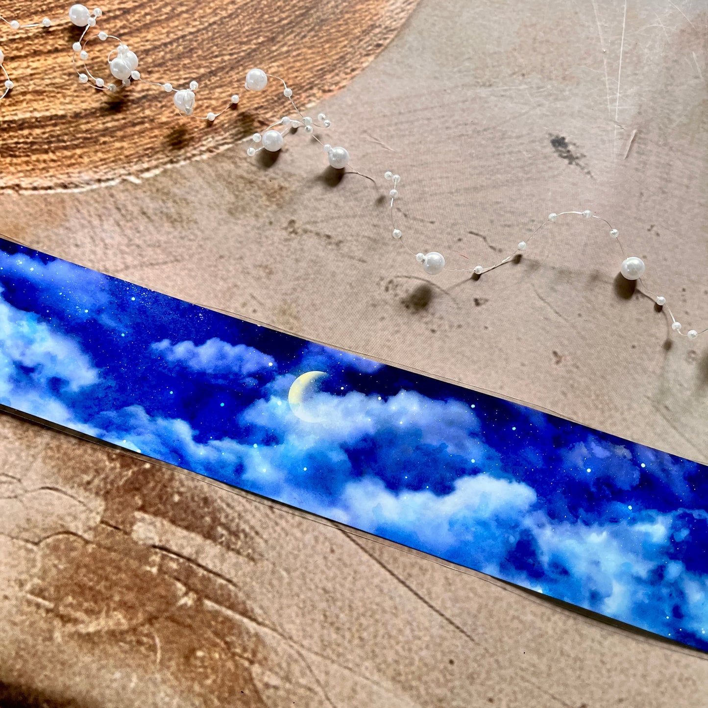 Beautiful Moon Ancient Blue Sky Pet Tape for Journaling