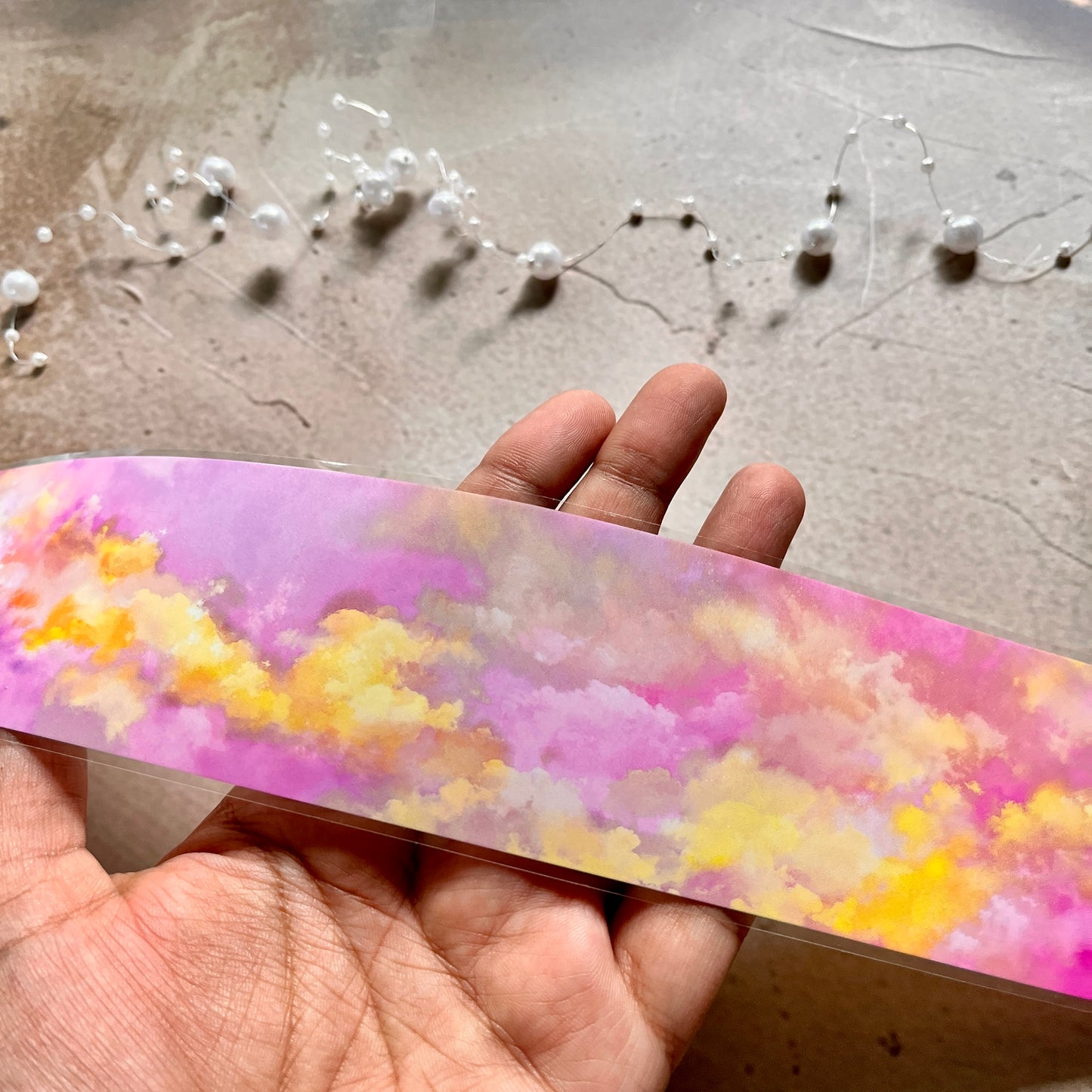 Pretty Pink and Yellow Sky Pet Tape for Journaling