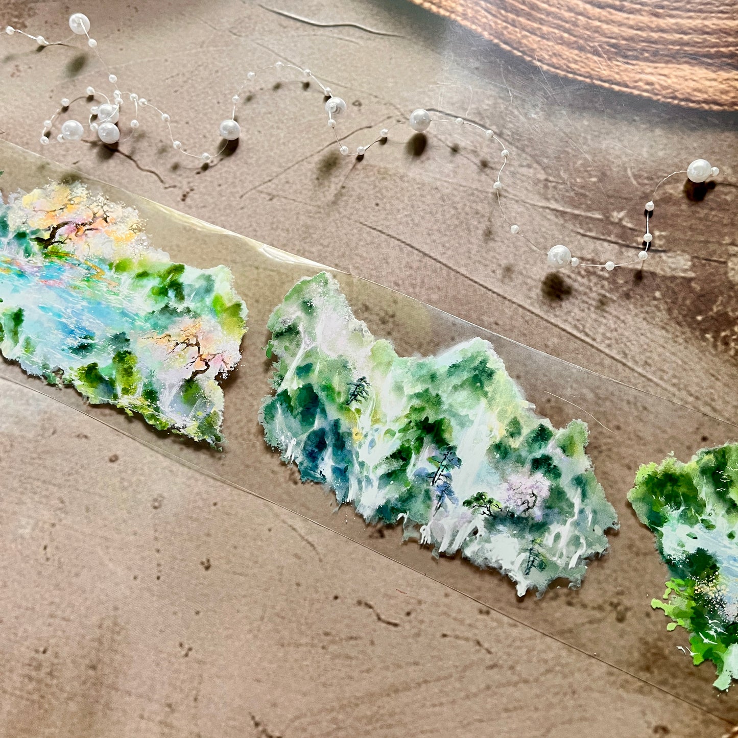 Beautiful Scenic Mountains and Waterbody Pet Tape for Journaling
