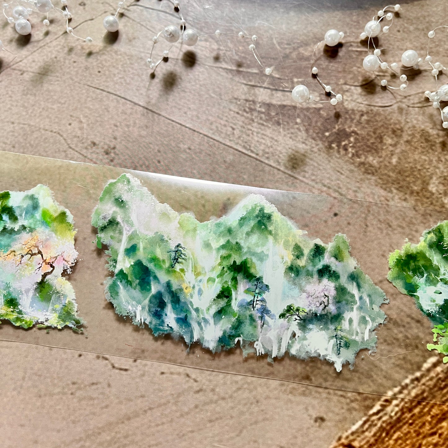 Beautiful Scenic Mountains and Waterbody Pet Tape for Journaling