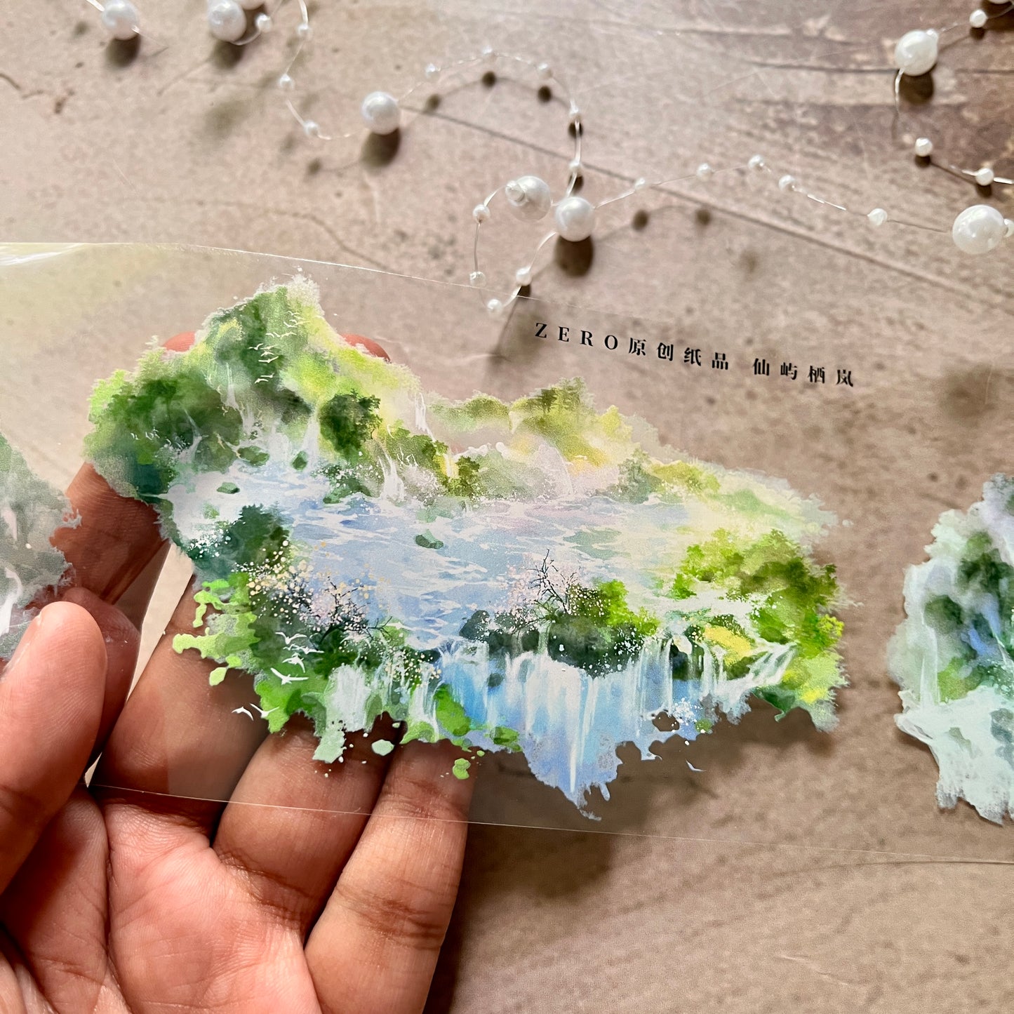 Beautiful Scenic Mountains and Waterbody Pet Tape for Journaling