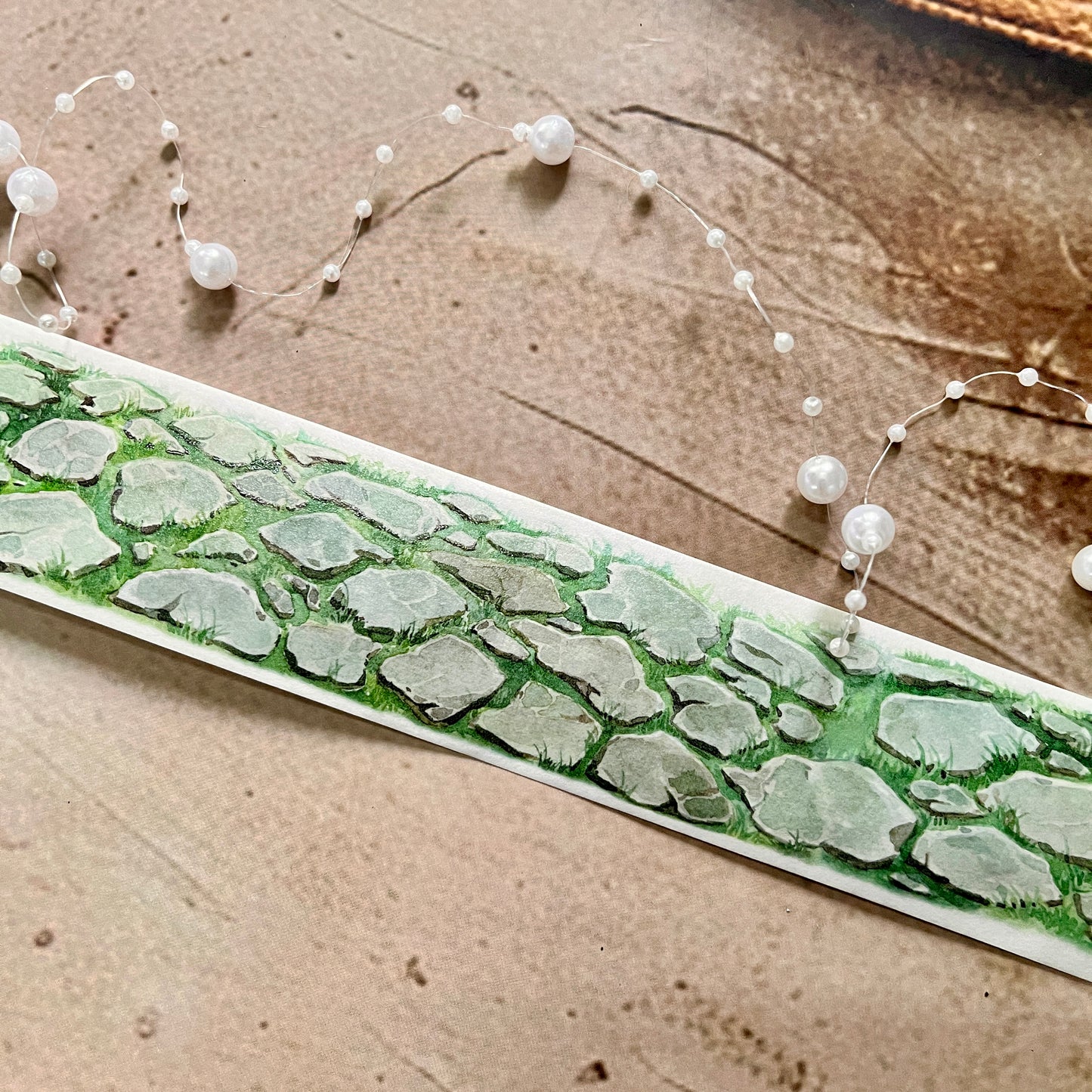 Green Grass and Small Brick Washi Tape for Journaling