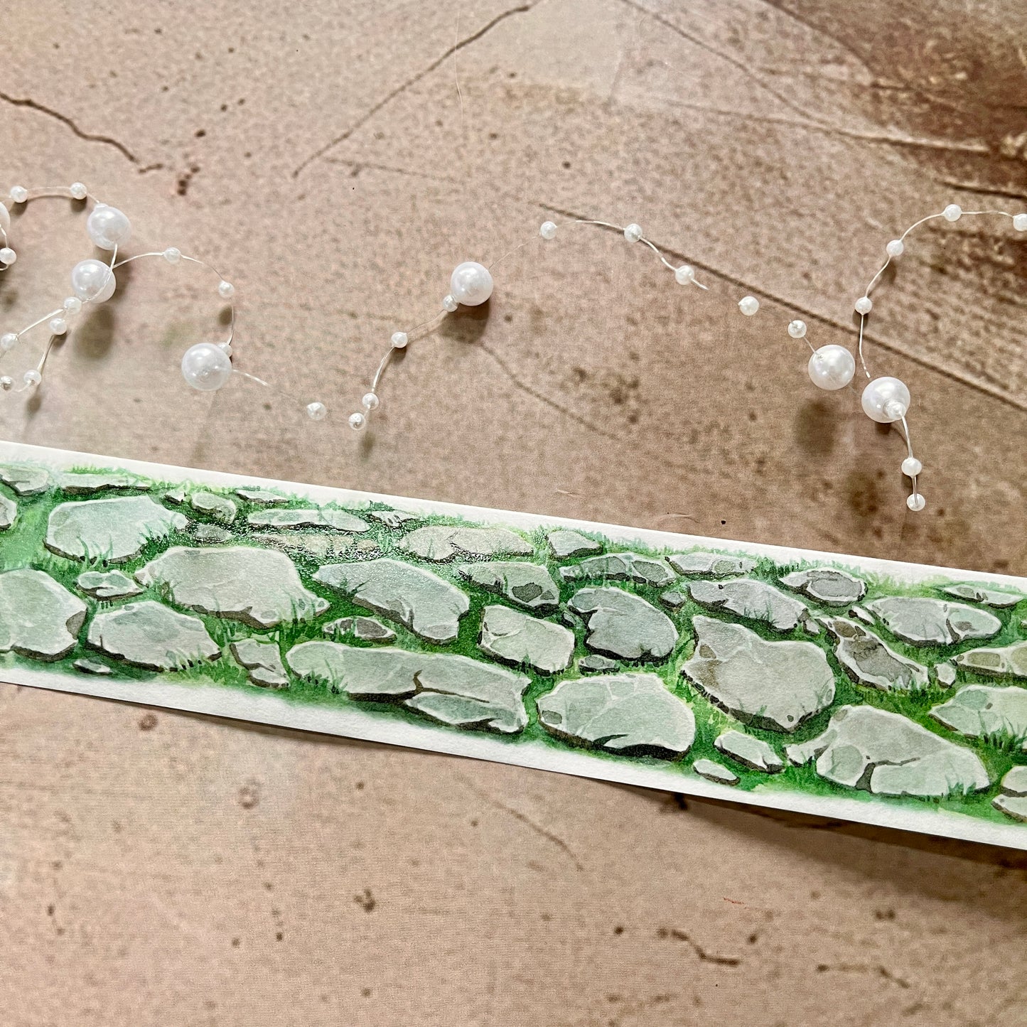 Green Grass and Small Brick Washi Tape for Journaling