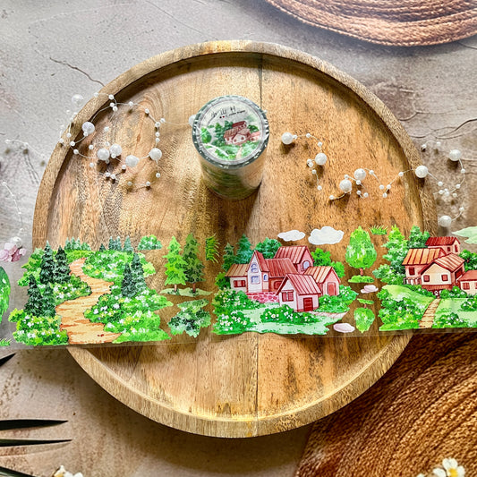 Little Mountain Village Pet Tape for Journaling