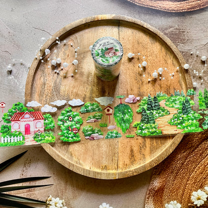 Little Mountain Village Pet Tape for Journaling