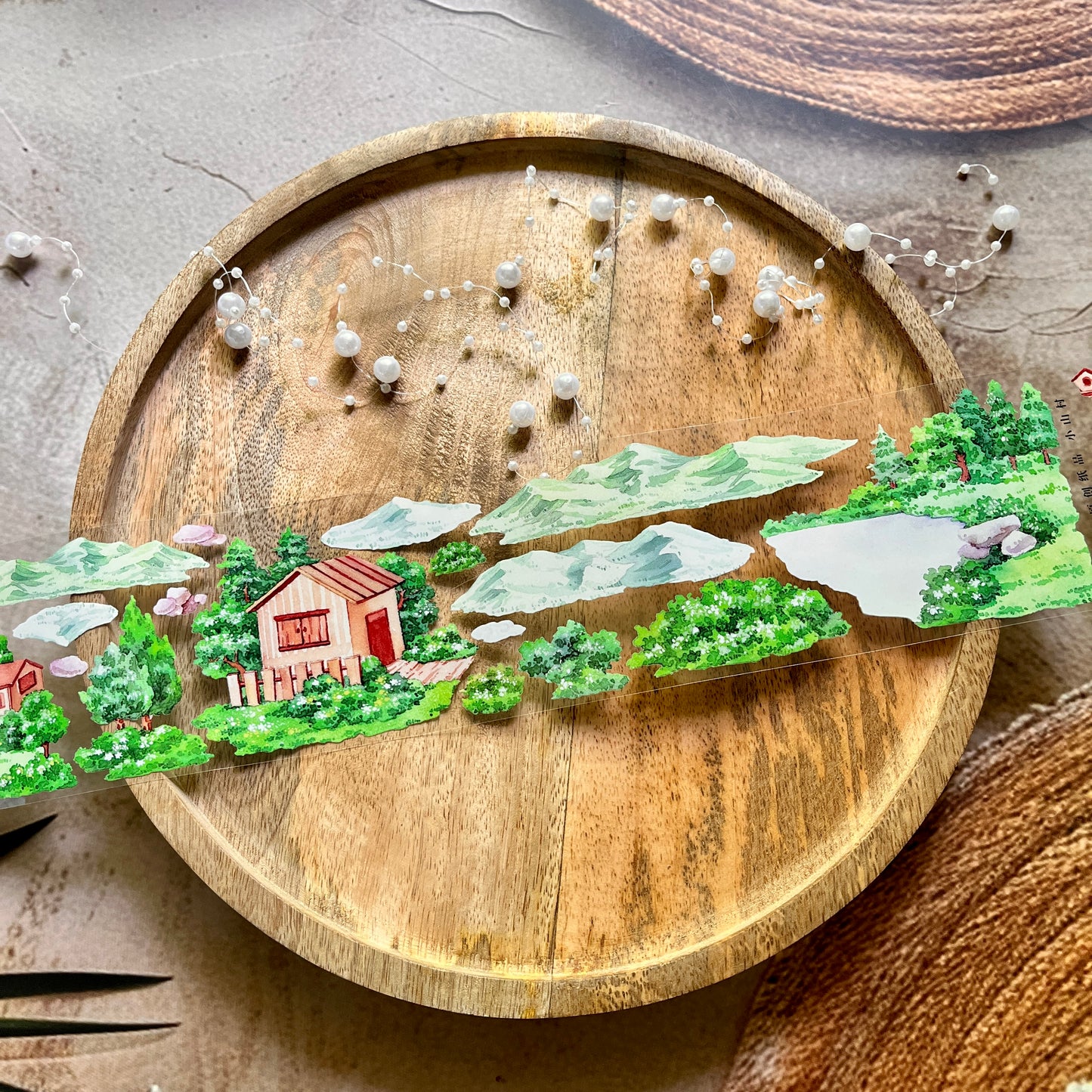 Little Mountain Village Pet Tape for Journaling