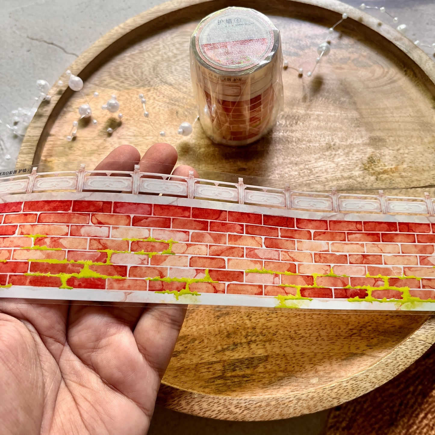 Protective Ancient Brick Wall Pet Tape for Journaling