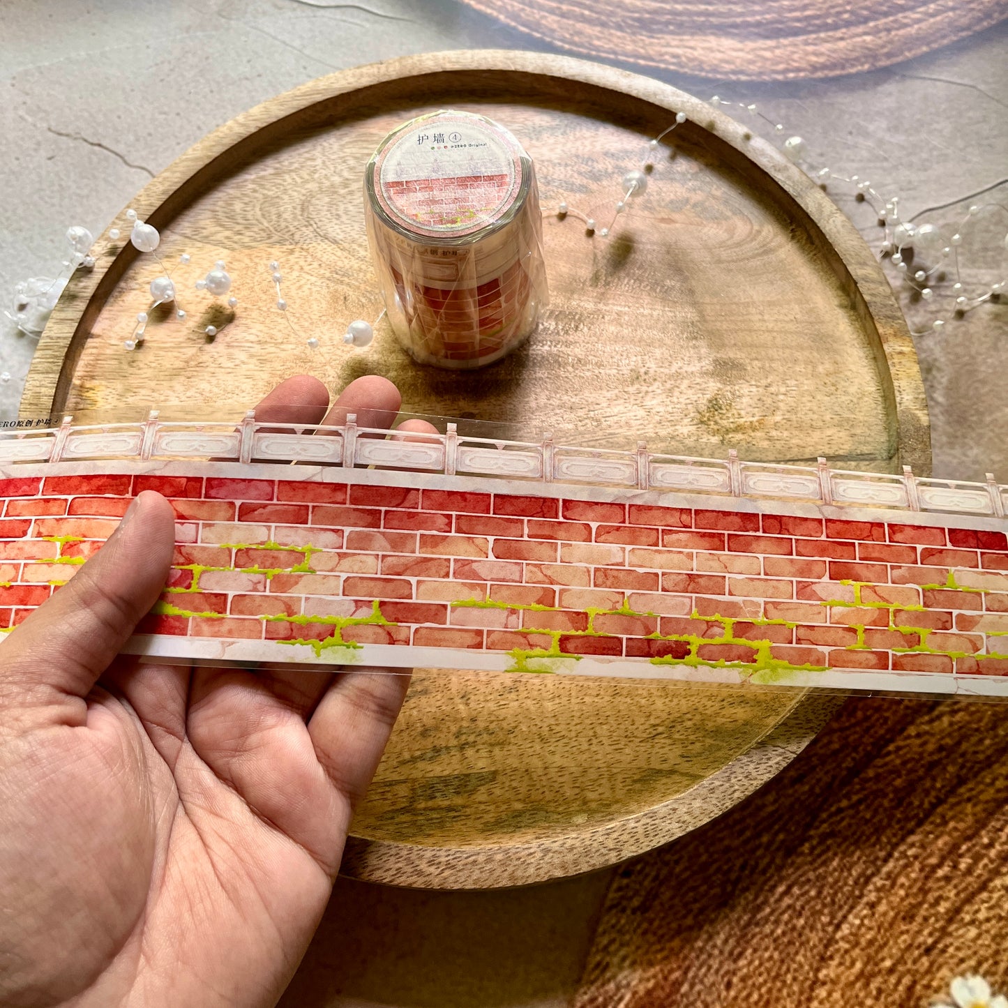 Protective Ancient Brick Wall Pet Tape for Journaling