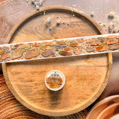 1 Pc Ancient Brick Road Landscape Washi Sample Tape