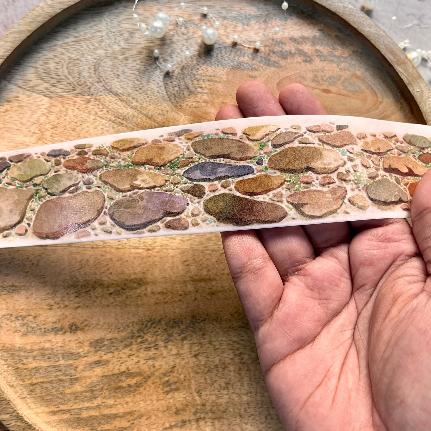 1 Pc Ancient Brick Road Landscape Washi Sample Tape