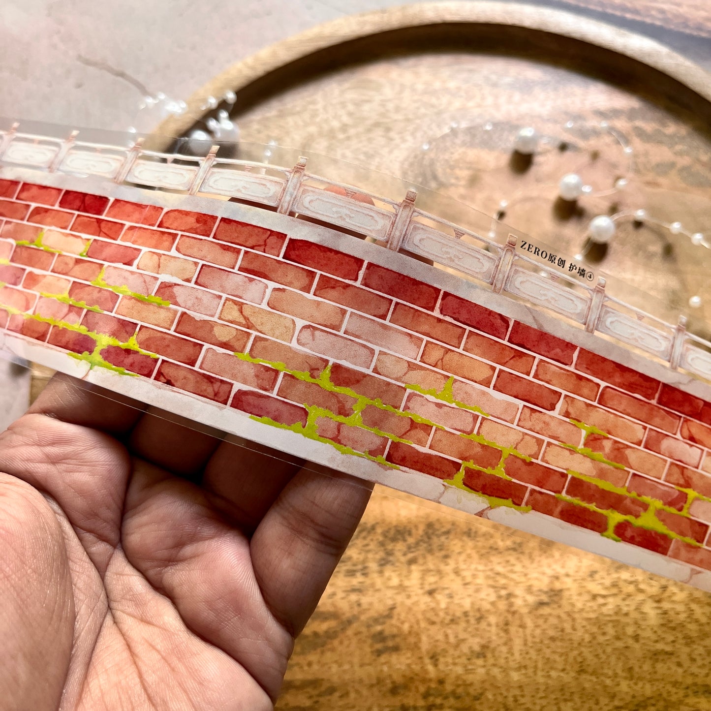 Protective Ancient Brick Wall Pet Tape for Journaling