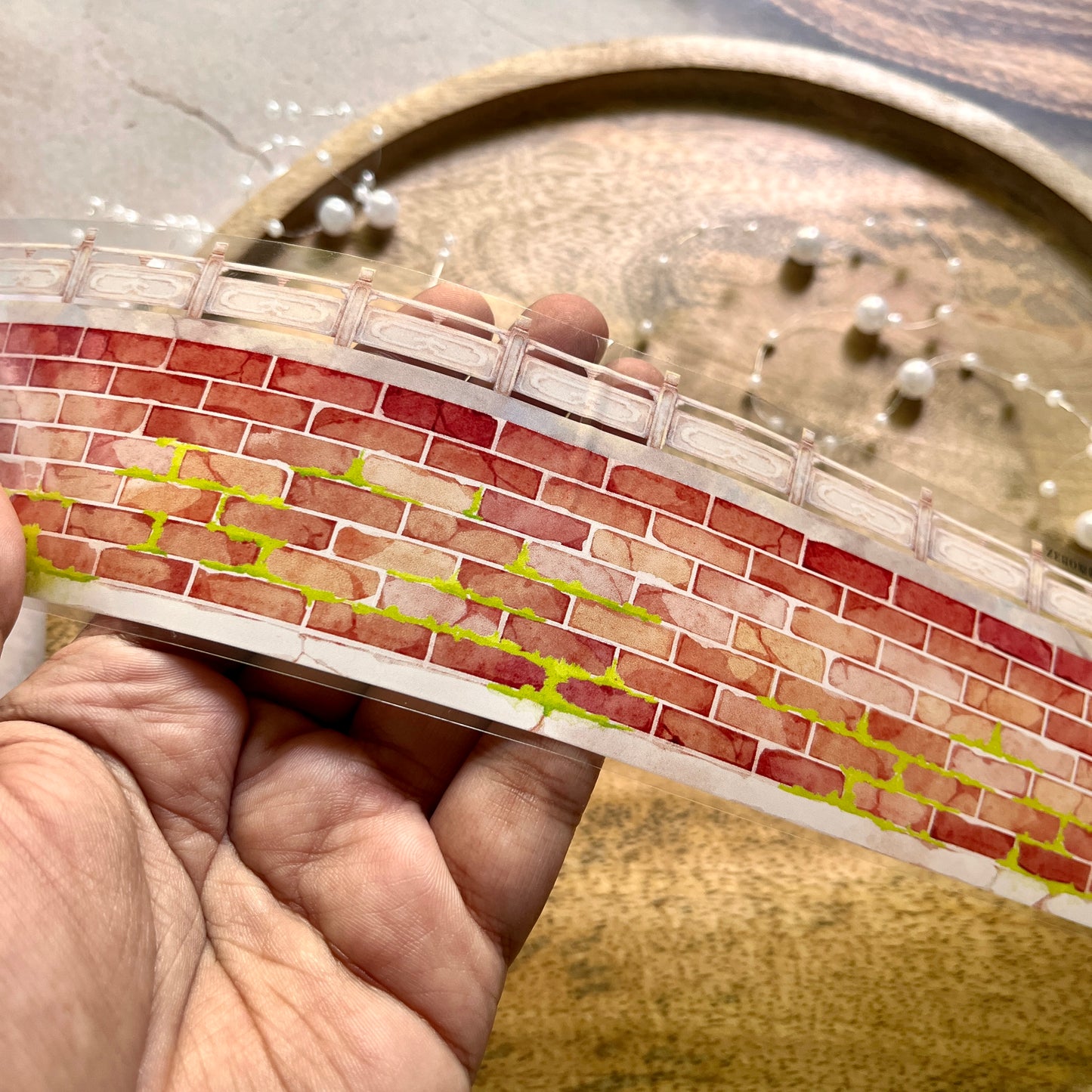 Protective Ancient Brick Wall Pet Tape for Journaling