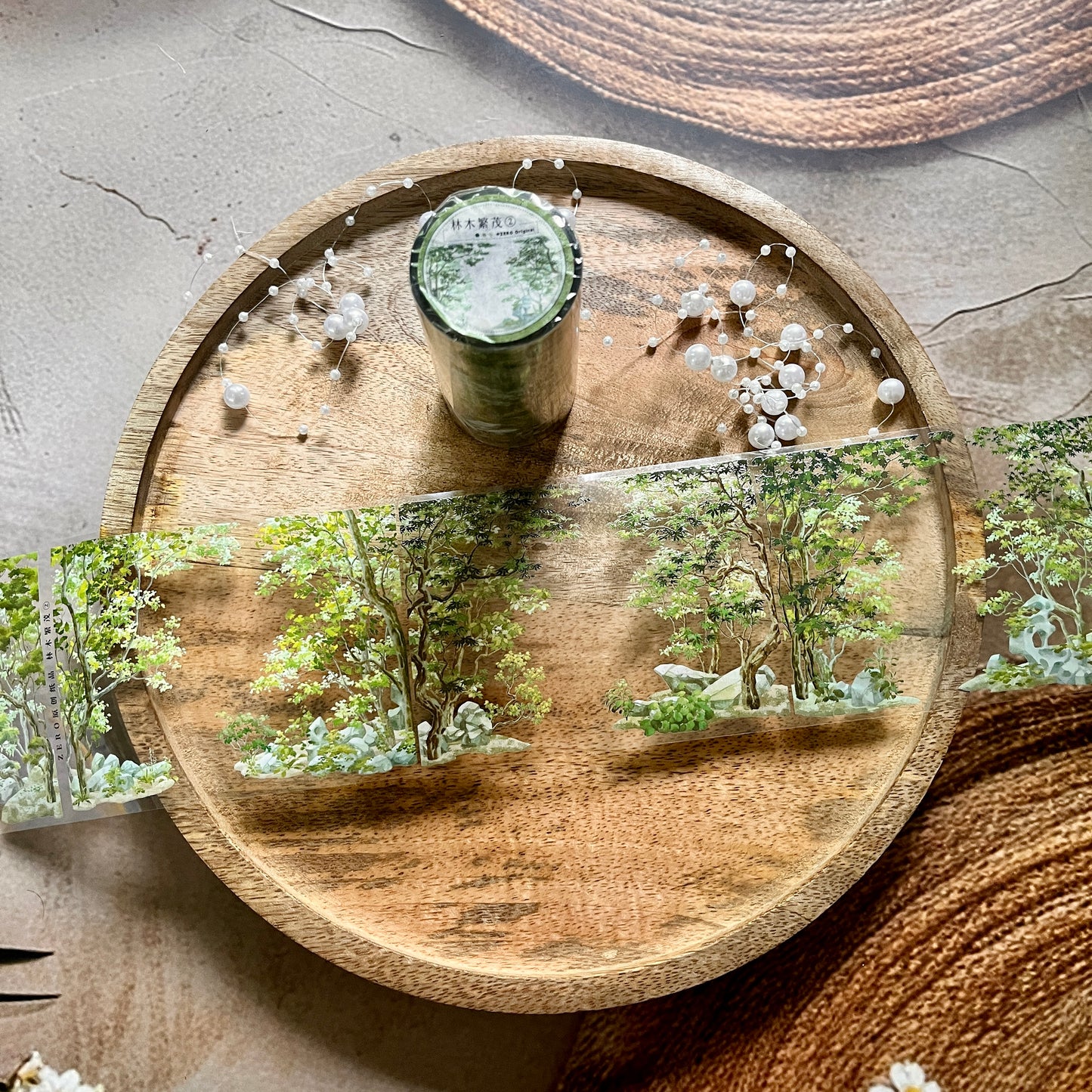 Lush Green Forest Trees Large Pet Tape for Journaling