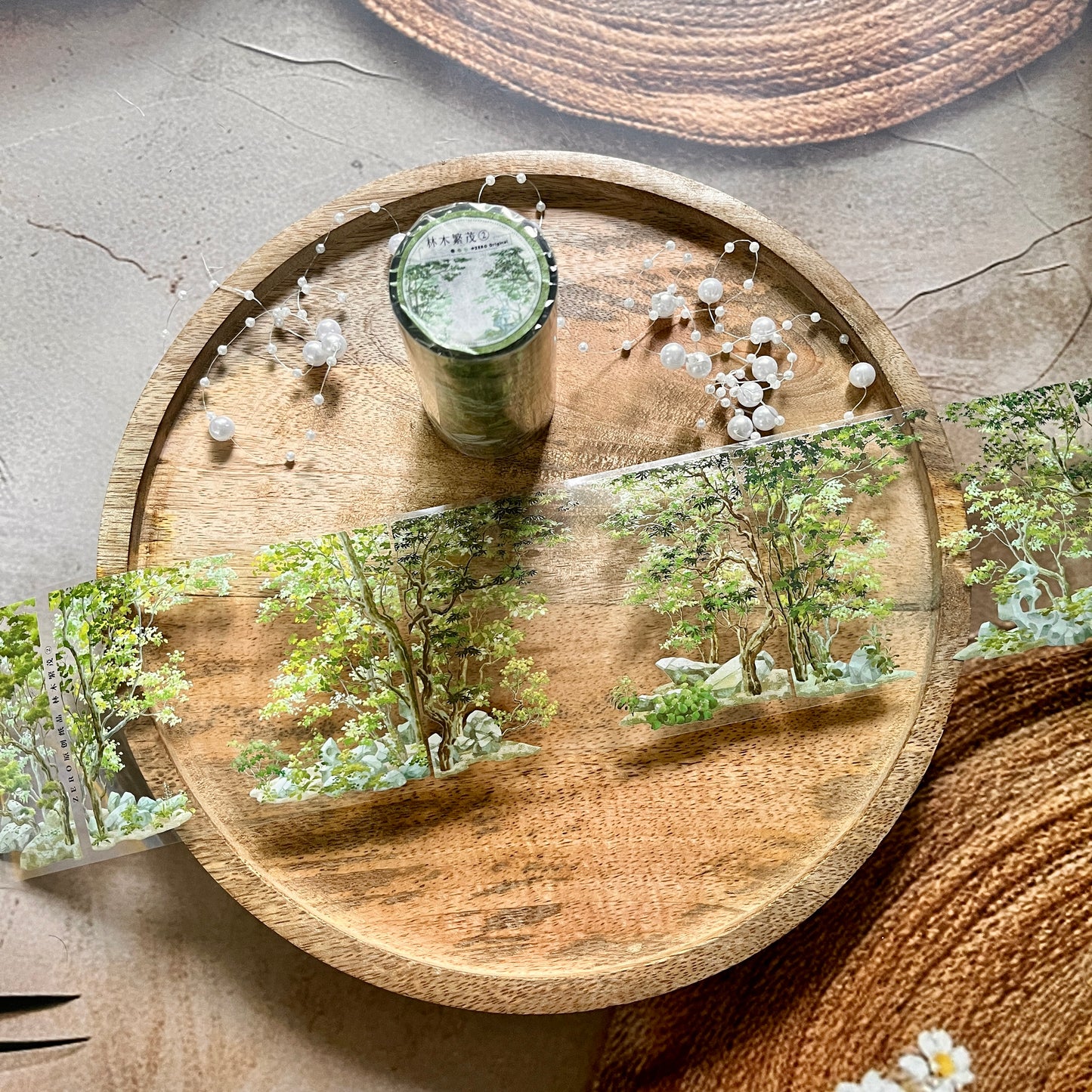 Lush Green Forest Trees Large Pet Tape for Journaling