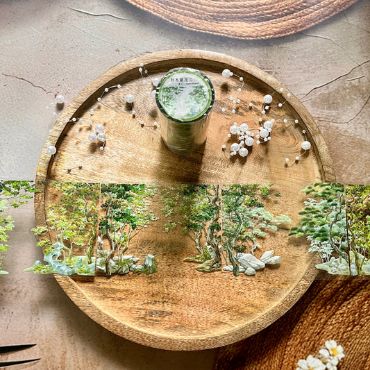 Lush Green Forest Trees Large Pet Tape for Journaling