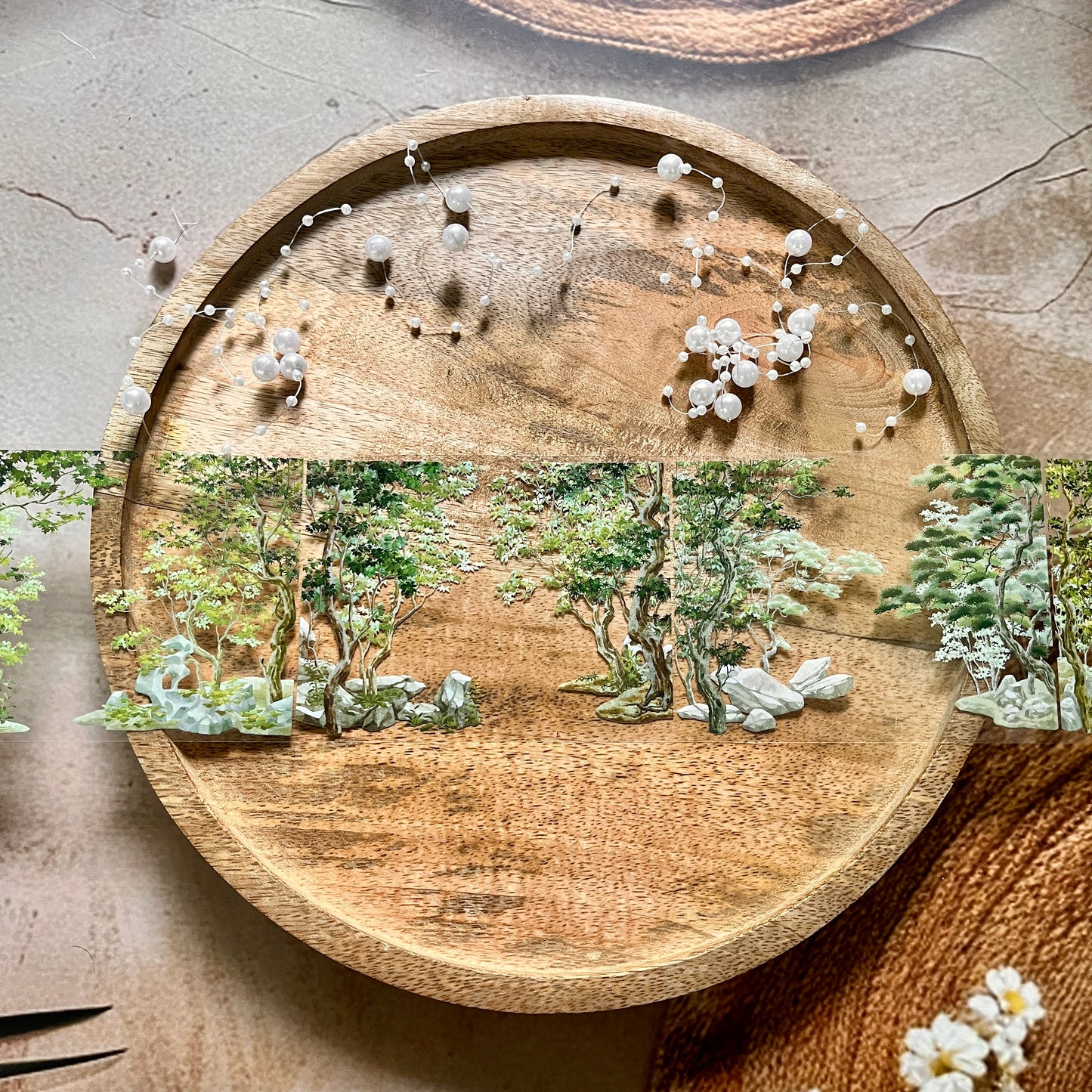 Lush Green Forest Trees Large Pet Tape for Journaling