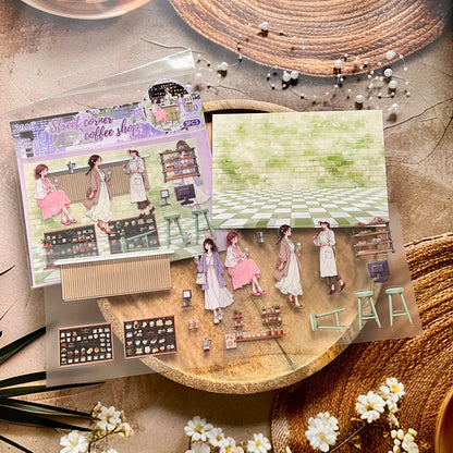 3 pcs/pack Afternoon Shimmer Scene Stickers for journaling