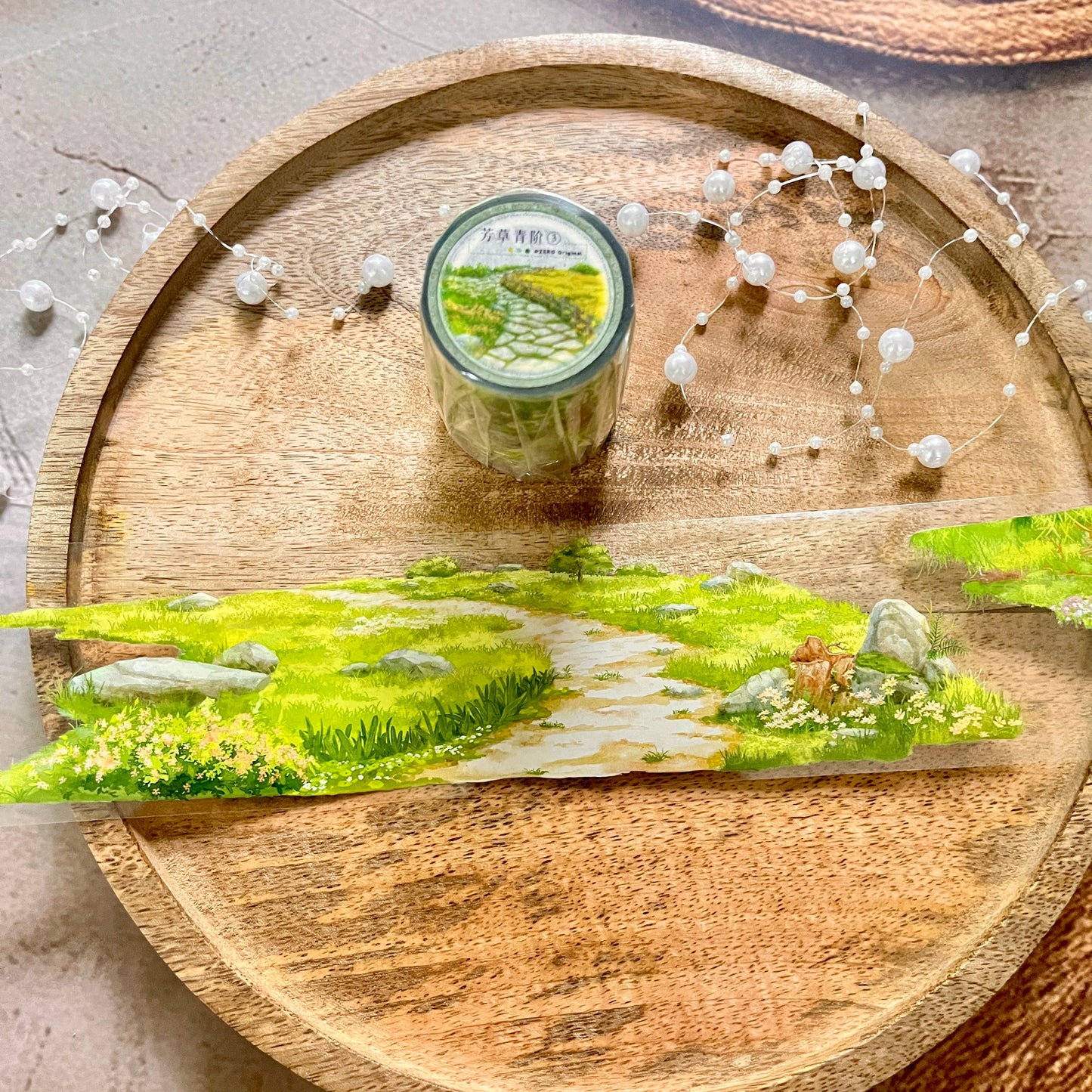 Pretty Garden Stone Path Pet Tape for Journaling