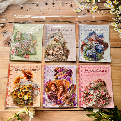 40 Pcs Towards Beauty series character journal decoration sticker pack