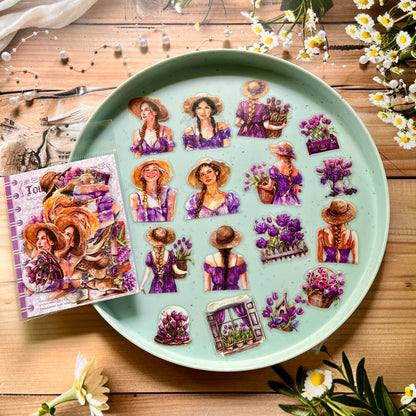 40 Pcs Towards Beauty series character journal decoration sticker pack