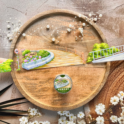 Sunshine Afternoon Lake Trail PET Landscape Tape for Journaling