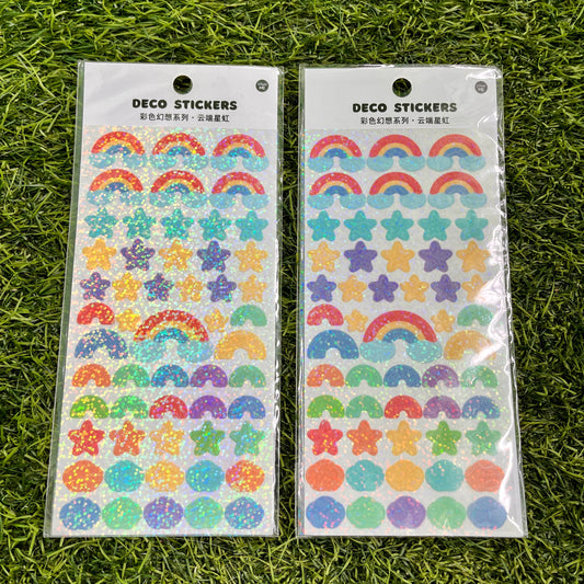 Kawaii Sequin Rainbow Sticker for scrapbook