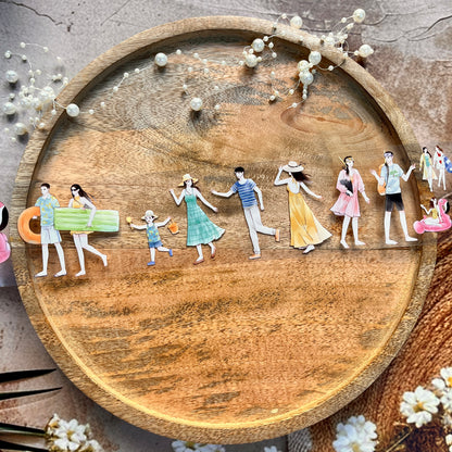 Sunshine Afternoon to the seaside Character Pet Tape for Journaling
