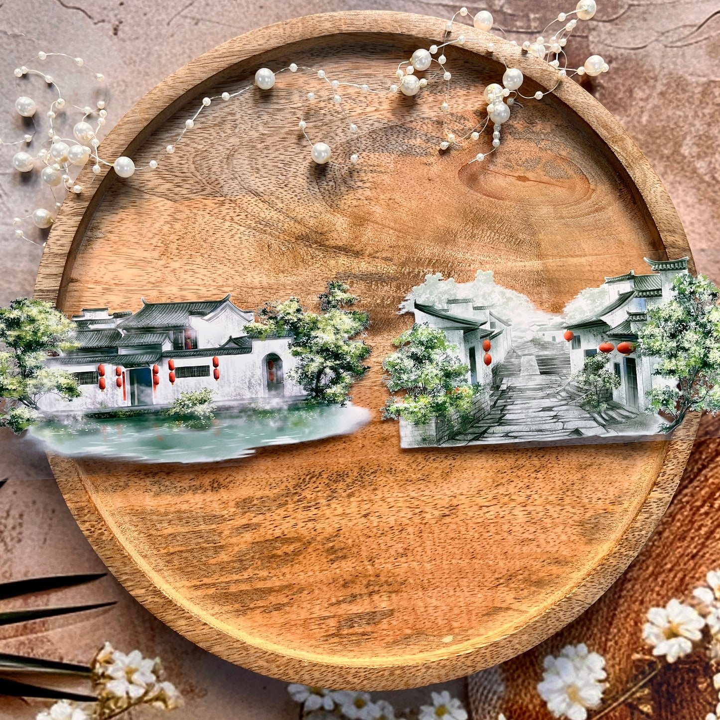 Leaves Full Crown Gangnam Town-PET Landscaping Tape