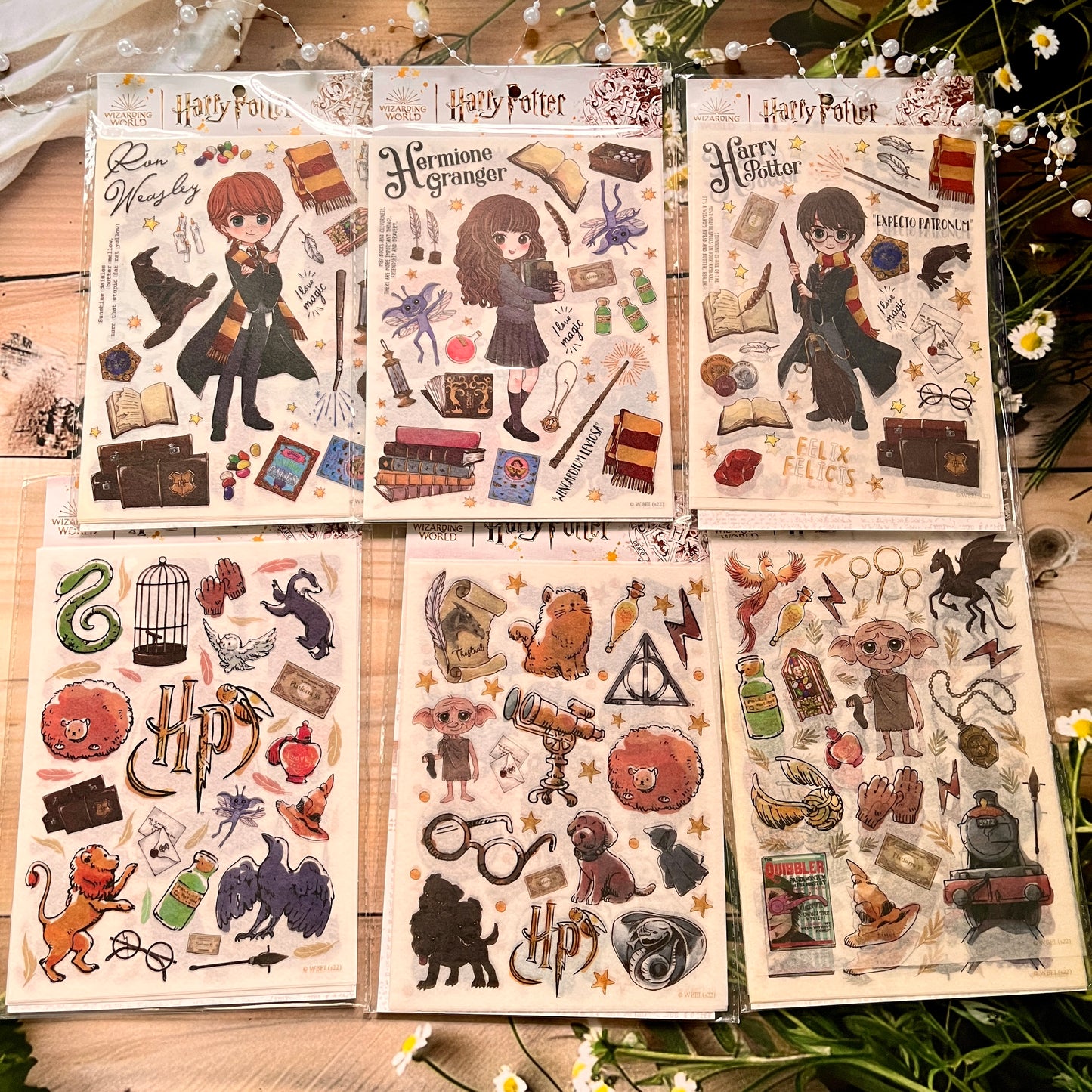 6pcs/pack Harry Potter theme Decorative Stickers Pack