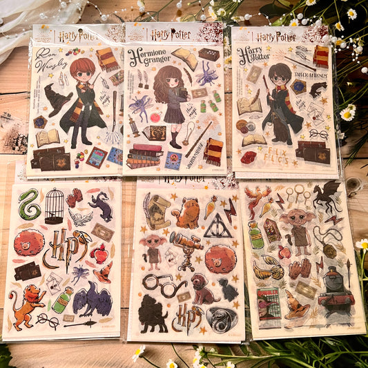 6pcs/pack Harry Potter theme Decorative Stickers Pack