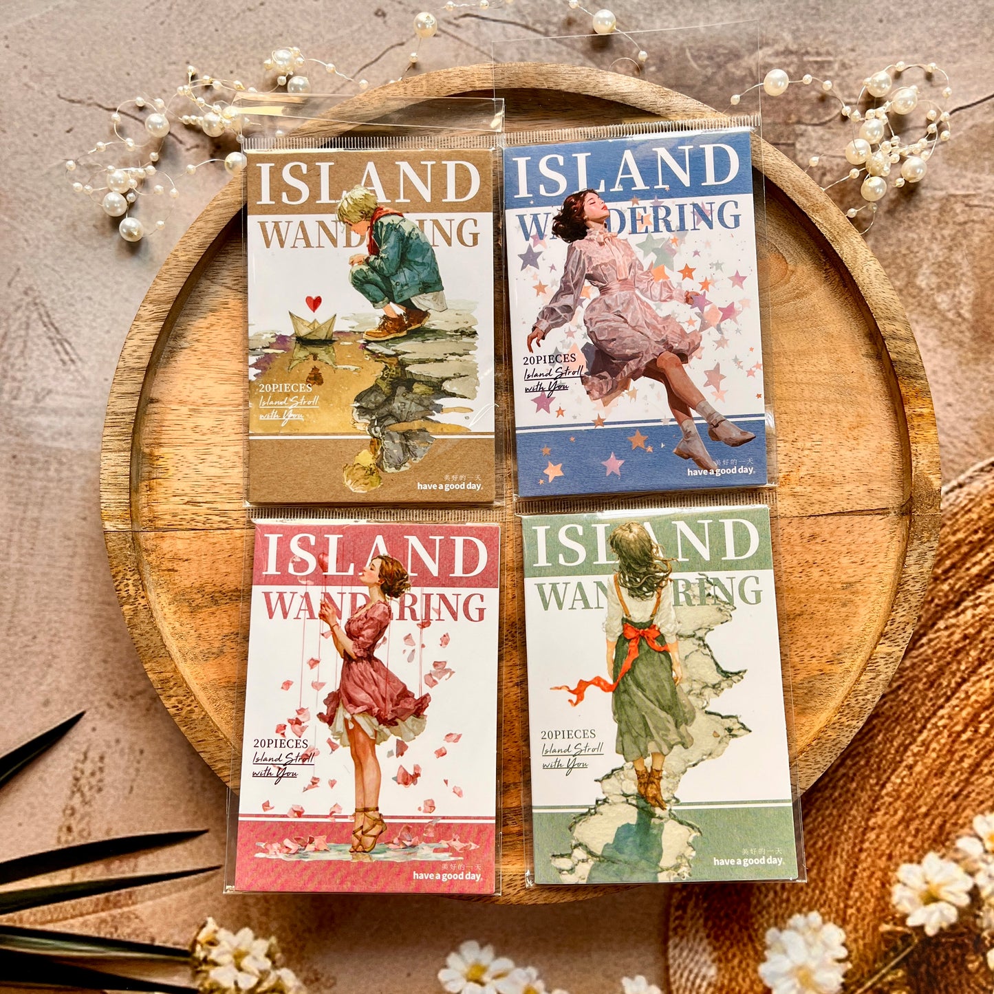 10 Pcs Island Wanderings Series Outdoor Character Fantasy Stickers