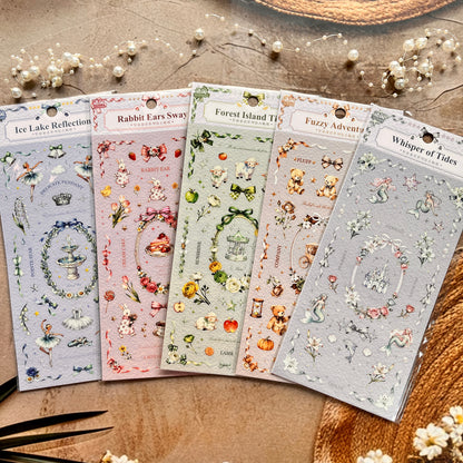 2 Sheets Starry Night Fairy Tale Series Retro Decorative Stickers