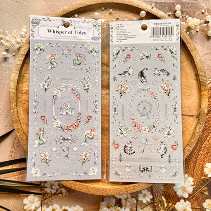 2 Sheets Starry Night Fairy Tale Series Retro Decorative Stickers