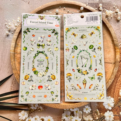 2 Sheets Starry Night Fairy Tale Series Retro Decorative Stickers