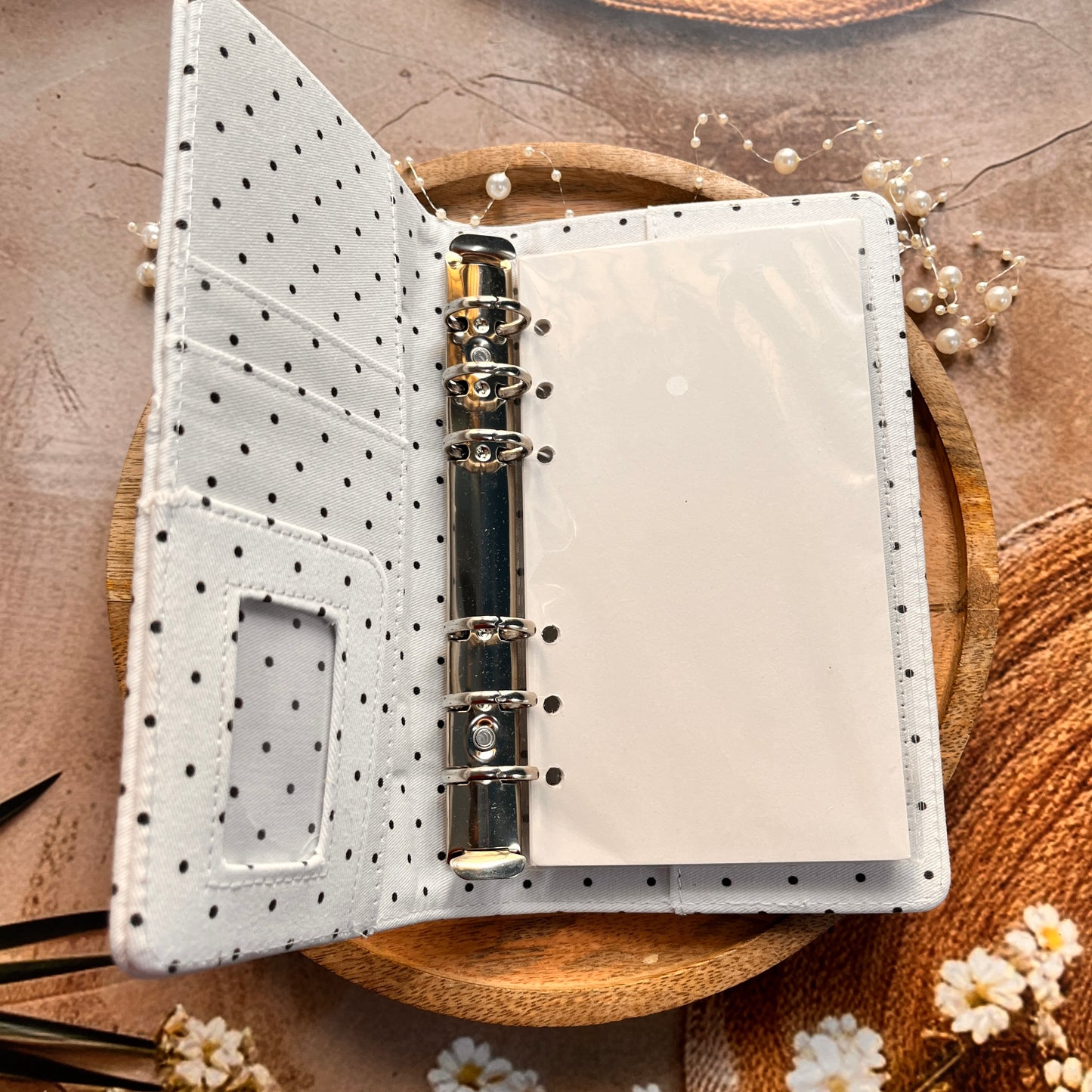 1 Korean Style Polka Dot Denim A6 Stylish Notebook