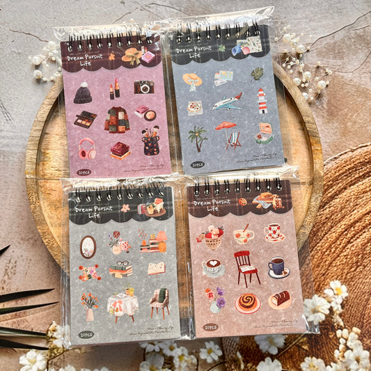 20 Sheets Chasing Dreams Lifestyle Series Lifestyle themed sticker Book