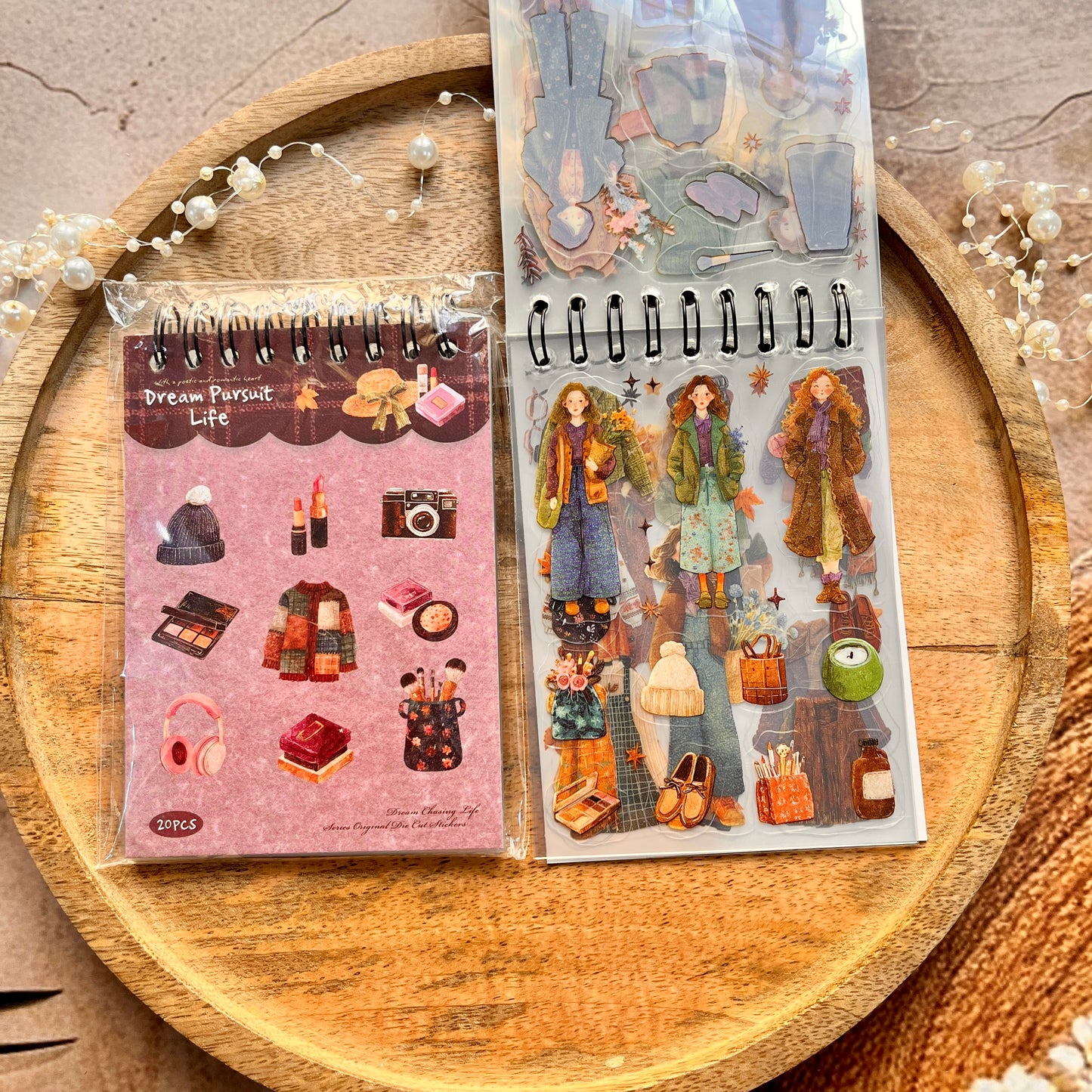 20 Sheets Chasing Dreams Lifestyle Series Lifestyle themed sticker Book