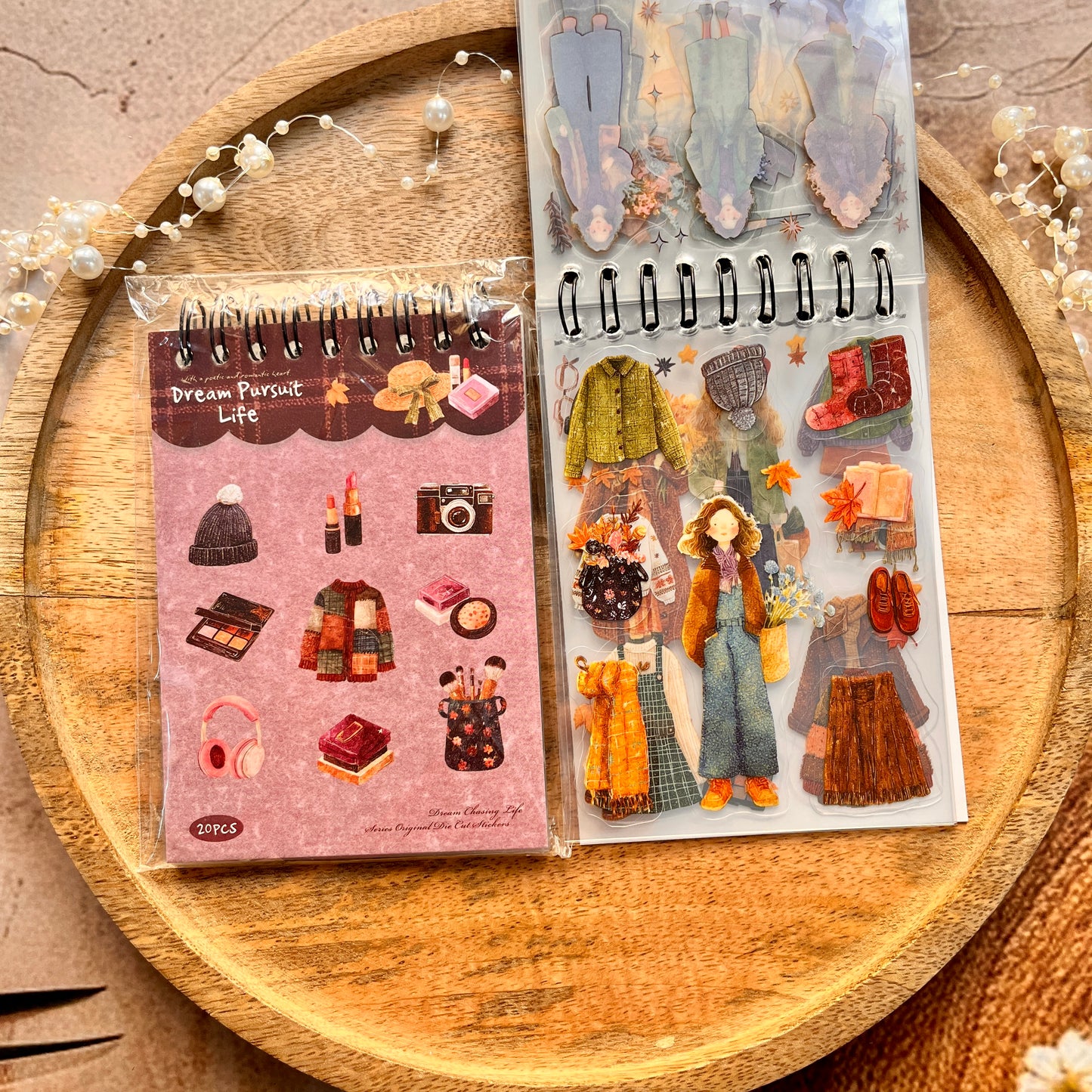 20 Sheets Chasing Dreams Lifestyle Series Lifestyle themed sticker Book