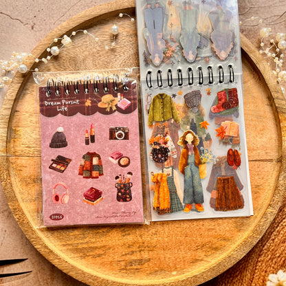 20 Sheets Chasing Dreams Lifestyle Series Lifestyle themed sticker Book